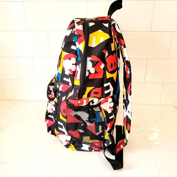 DISNEY PARKS EXCLUSIVE  Mickey Mouse Motif 16" Backpack Full Size READ - Picture 2 of 16